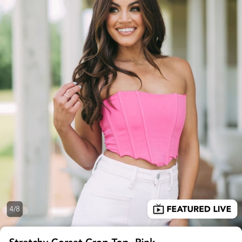 Shop these three - Pink corset top